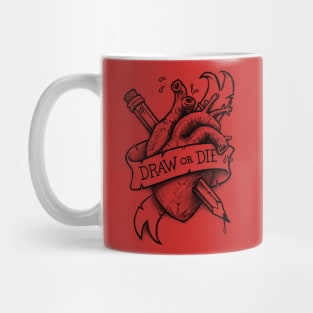 Draw or Die - Black Mug